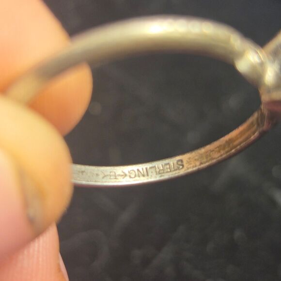 Vintage sterling silver ring sz 9 - Picture 6 of 6